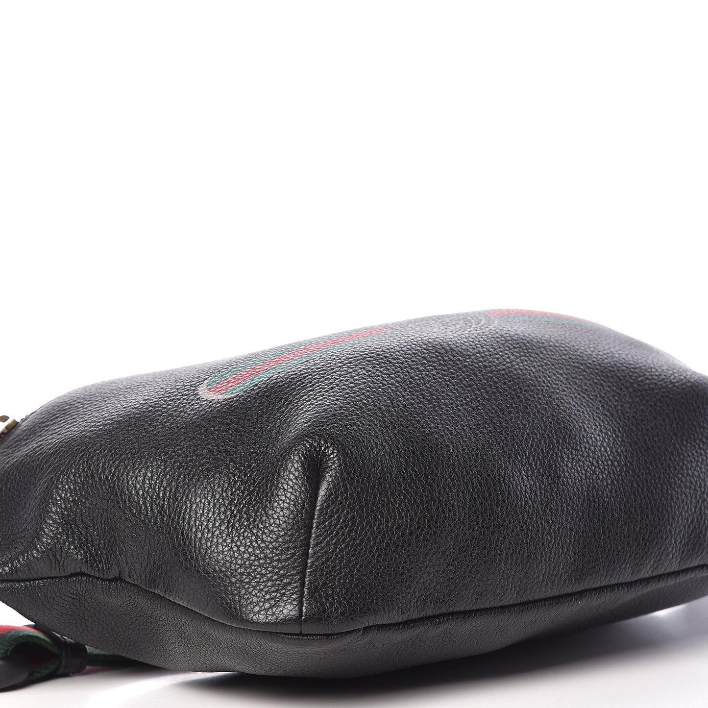 Grained Calfskin Logo Belt Bag Black