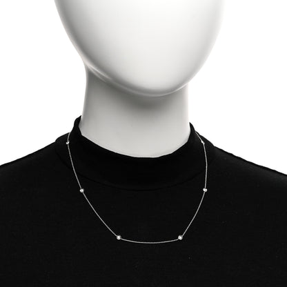 Roberto Coin 18K White Gold Diamond .35ctw Diamonds By The Inch Seven Station Necklace 2 of 4