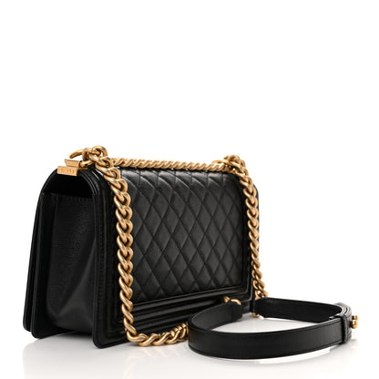Chanel Caviar Quilted Medium Boy Flap Black 3 of 12