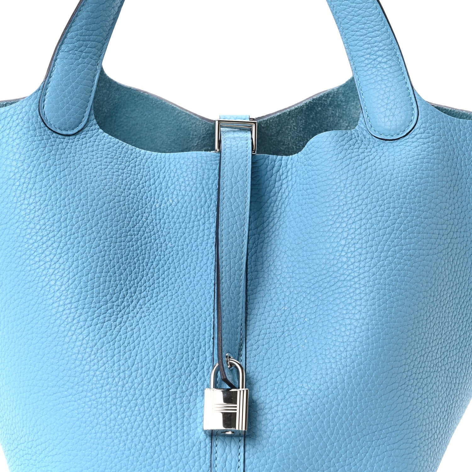 Hermes Taurillon Clemence Picotin Lock 22 MM Bleu Du Nord 8 of 10