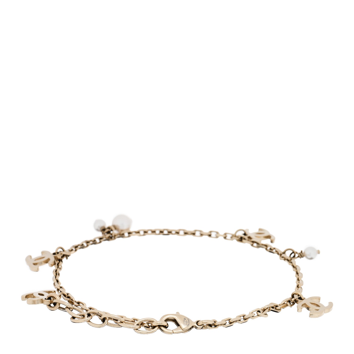 Chanel Pearl CC Chain Anklet Gold 2 of 3