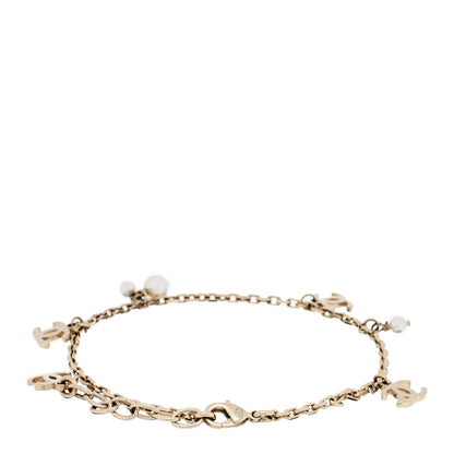 Chanel Pearl CC Chain Anklet Gold 2 of 3