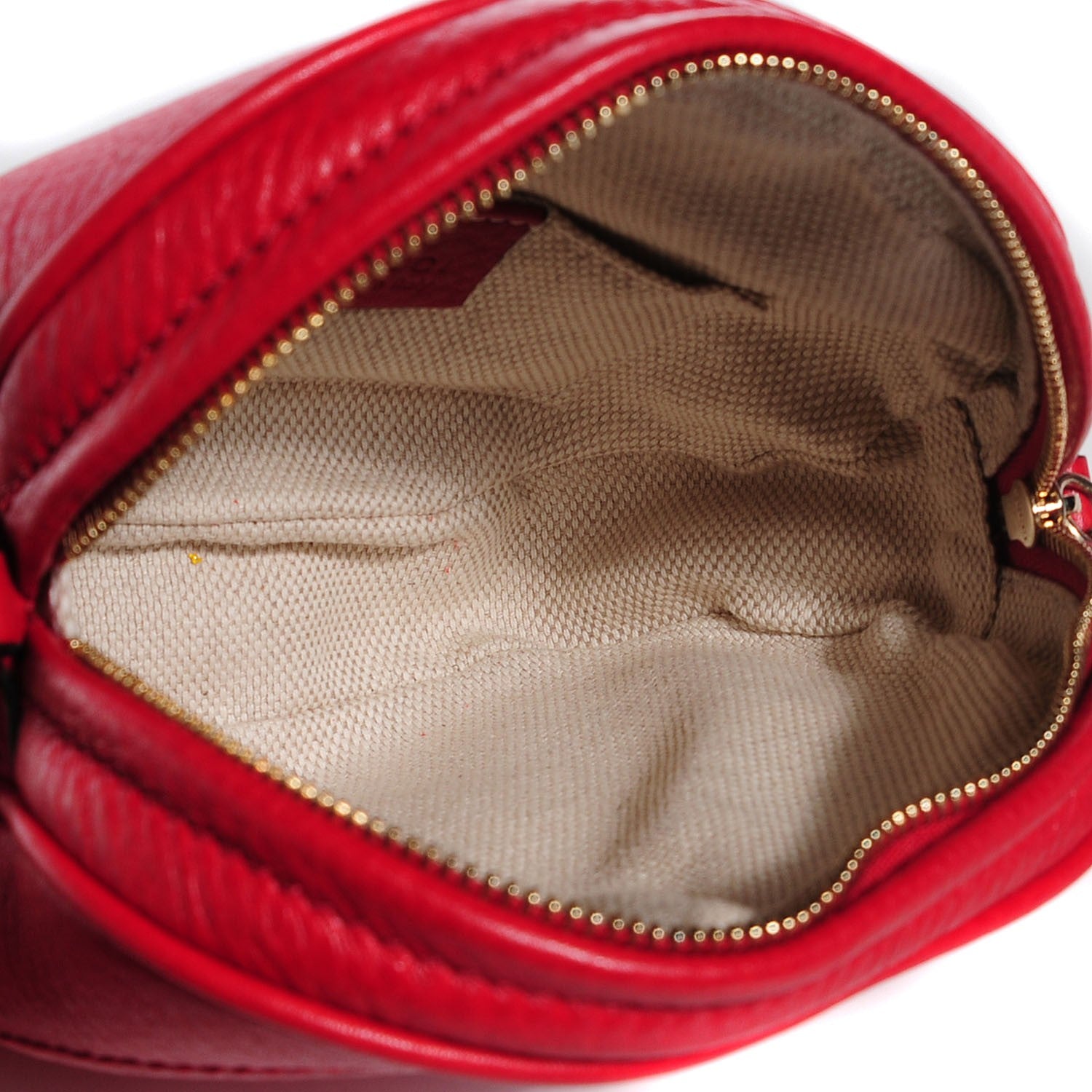 Gucci Pebbled Calfskin Mini Soho Chain Bag Tabasco Red 5 of 7