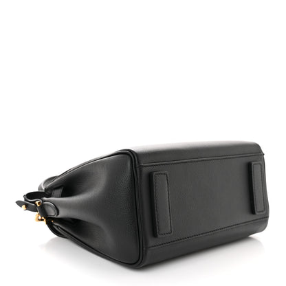 Versace Calfskin Medium La Medusa Top Handle Handbag Black 4 of 11