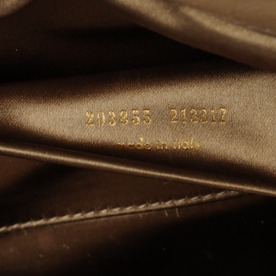Saint Laurent Textured Patent Calfskin Monogram Large Belle De Jour Clutch Nude 7 of 7