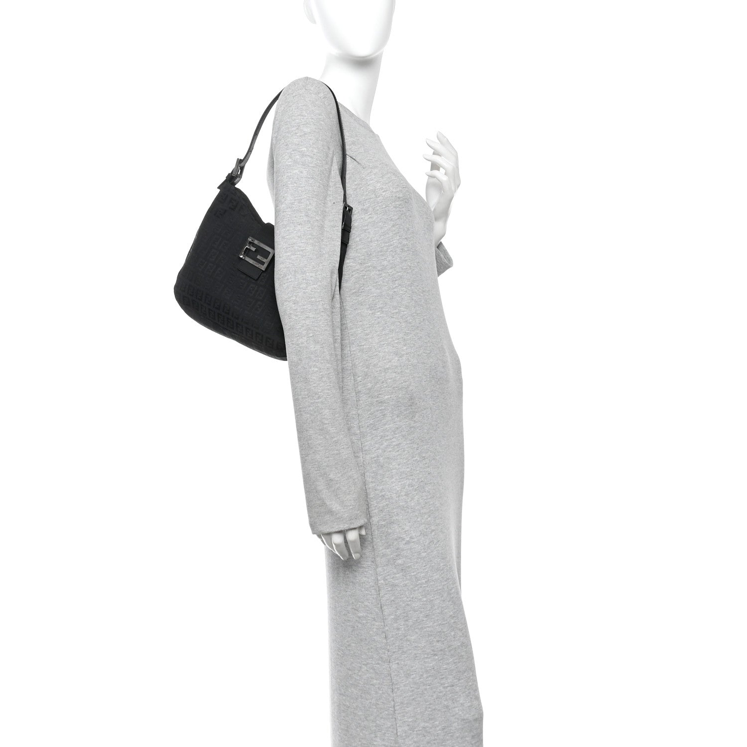 Fendi Zucchino Small Hobo Black 2 of 11