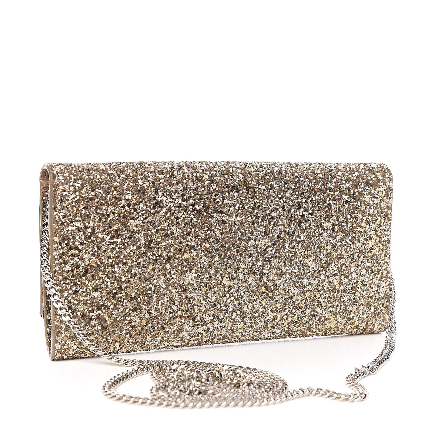 Glitter Milla Wallet on Chain Gold