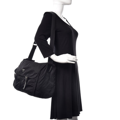 Prada Nylon Vela Messenger Bag Black 2 of 8