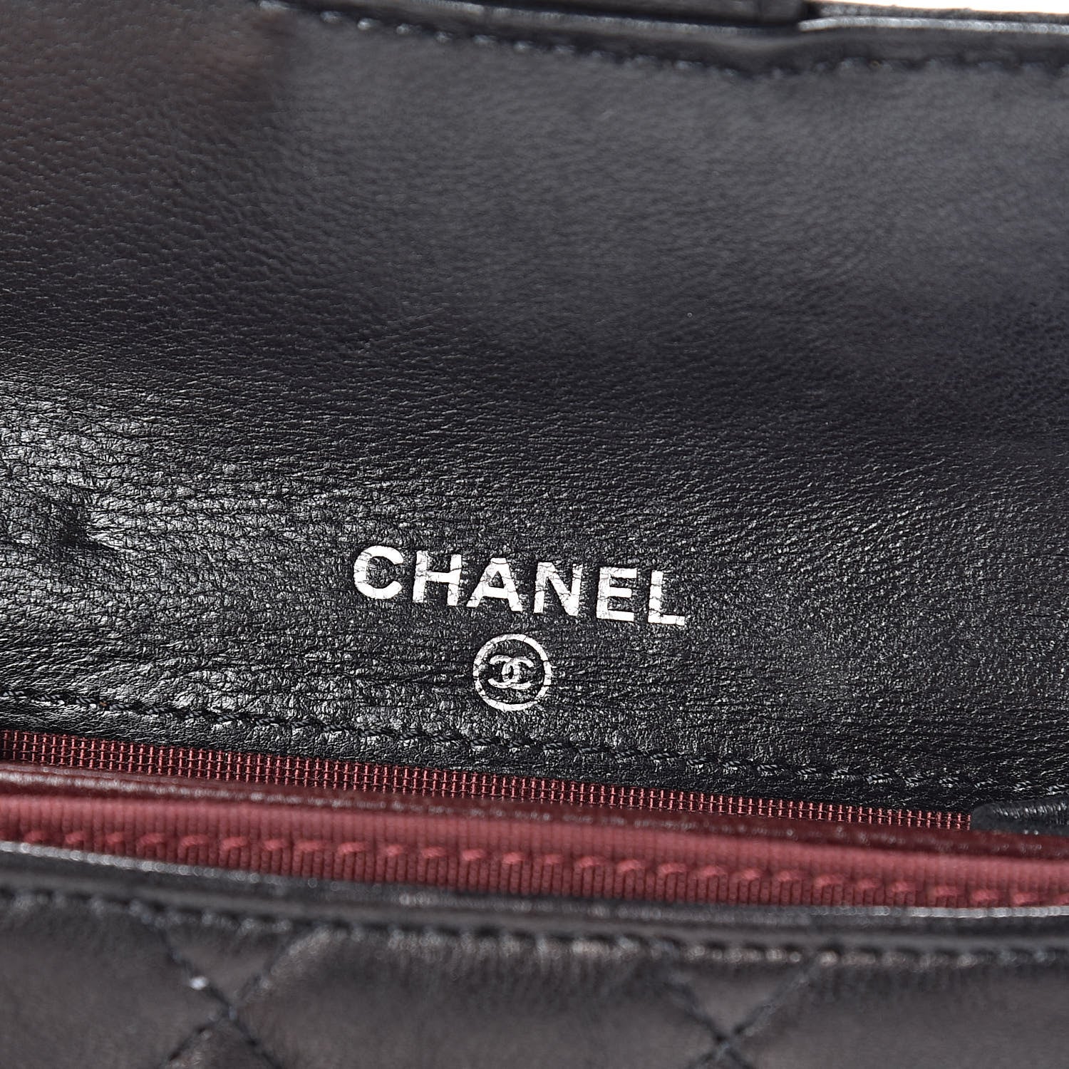 Chanel Lambskin Quilted Flap Card Holder Wallet Black 6 of 15