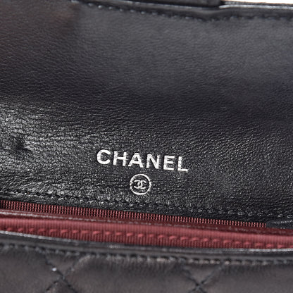 Chanel Lambskin Quilted Flap Card Holder Wallet Black 6 of 15