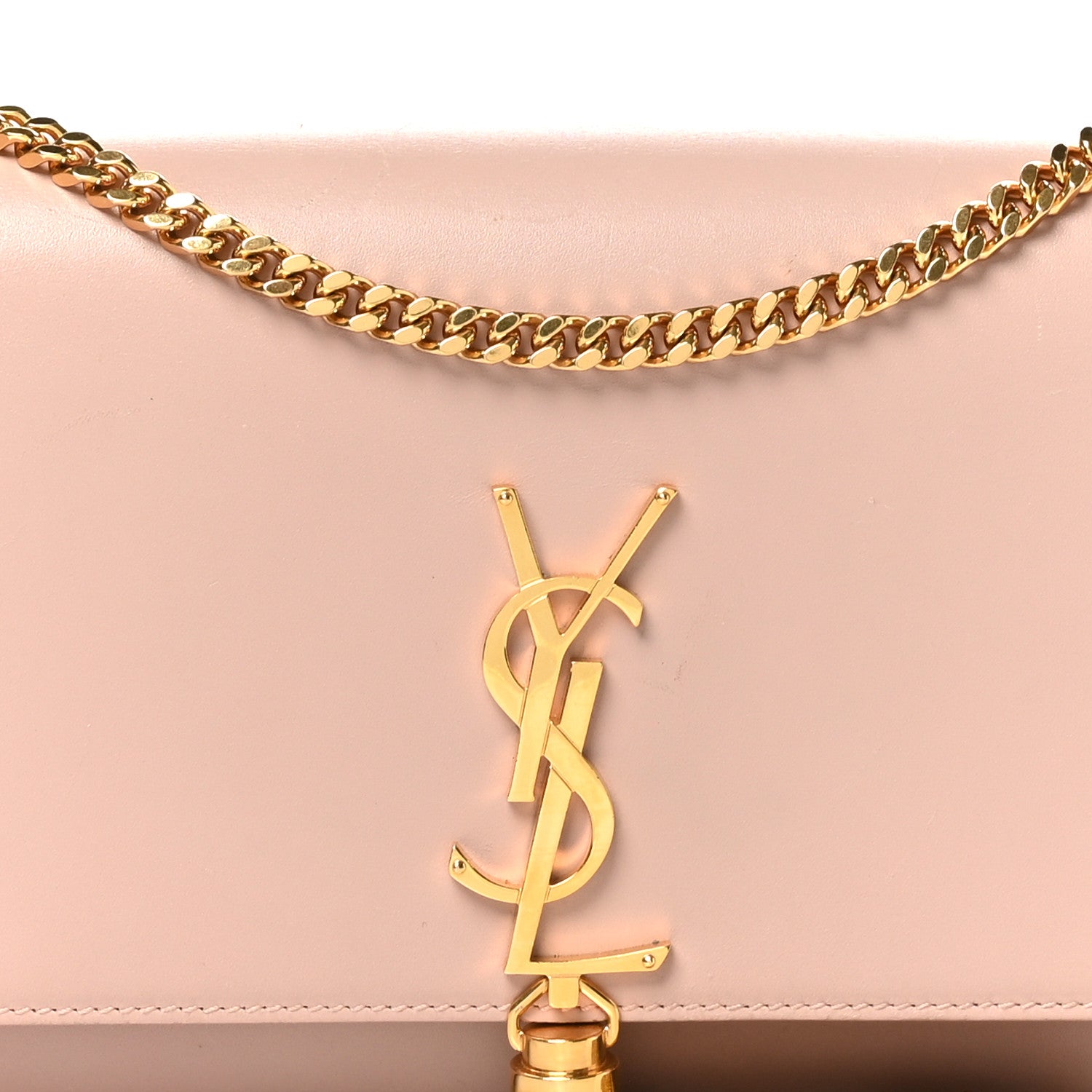 Saint Laurent Smooth Calfskin Medium Classic Monogram Kate Tassel Satchel Pink 8 of 11
