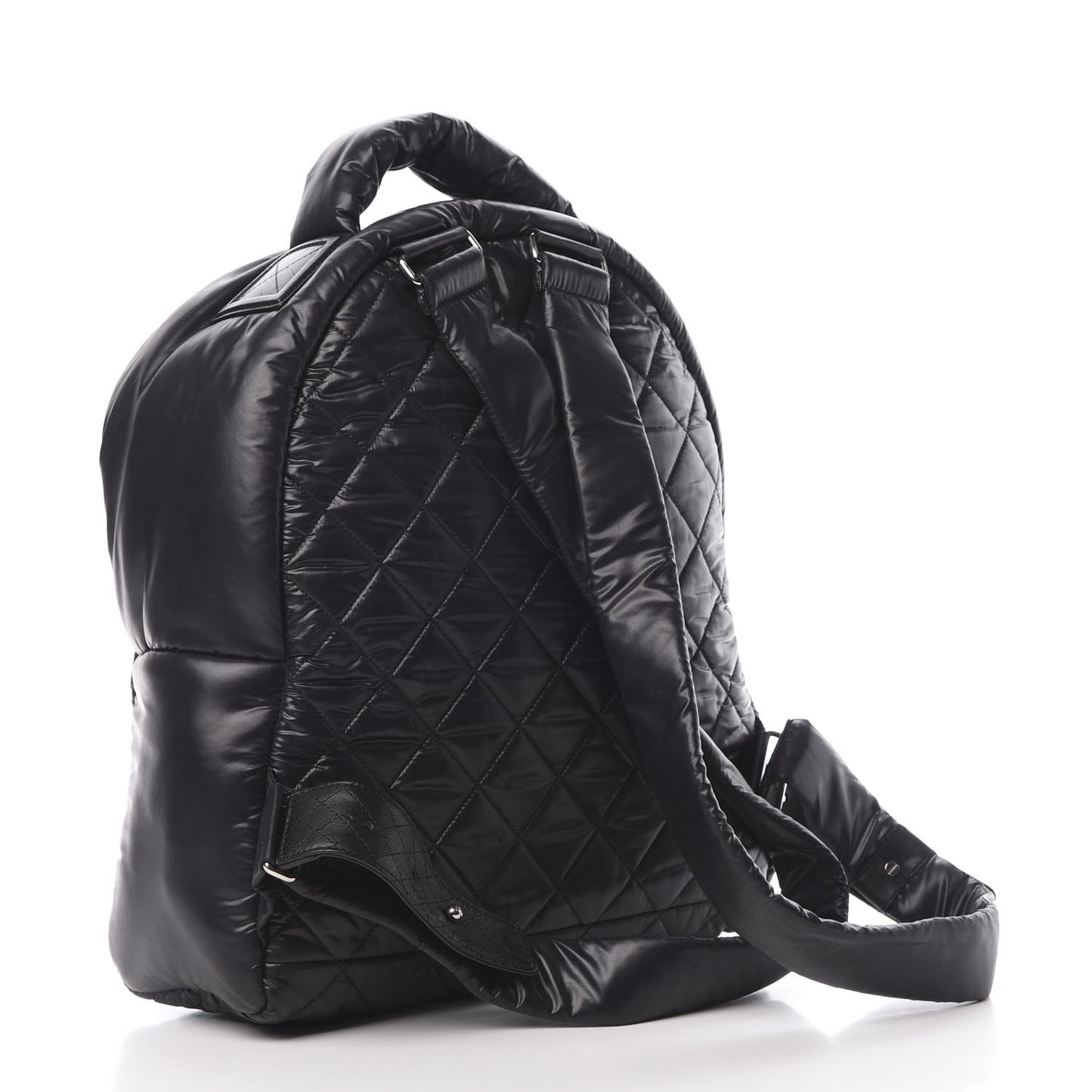 Nylon Quilted Coco Cocoon Backpack Black