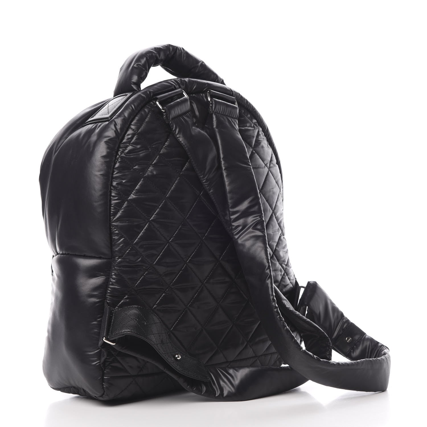 Chanel Nylon Quilted Coco Cocoon Backpack Black 2 of 9