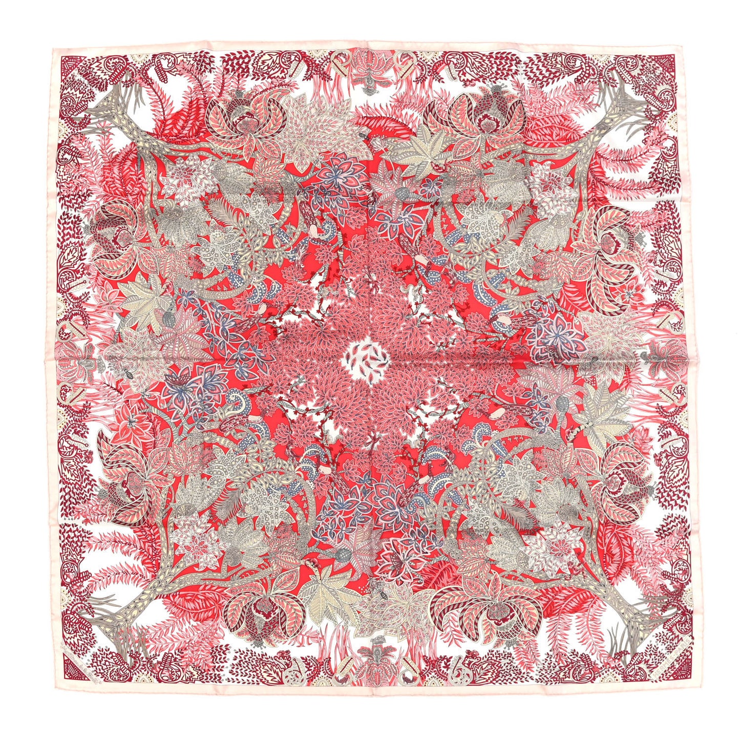 Silk Maitres De La Foret Scarf 90 Vieux Rose