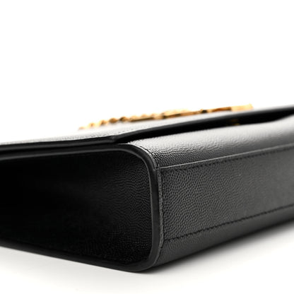 Saint Laurent Grain De Poudre Medium Classic Monogram Kate Satchel Black 9 of 10