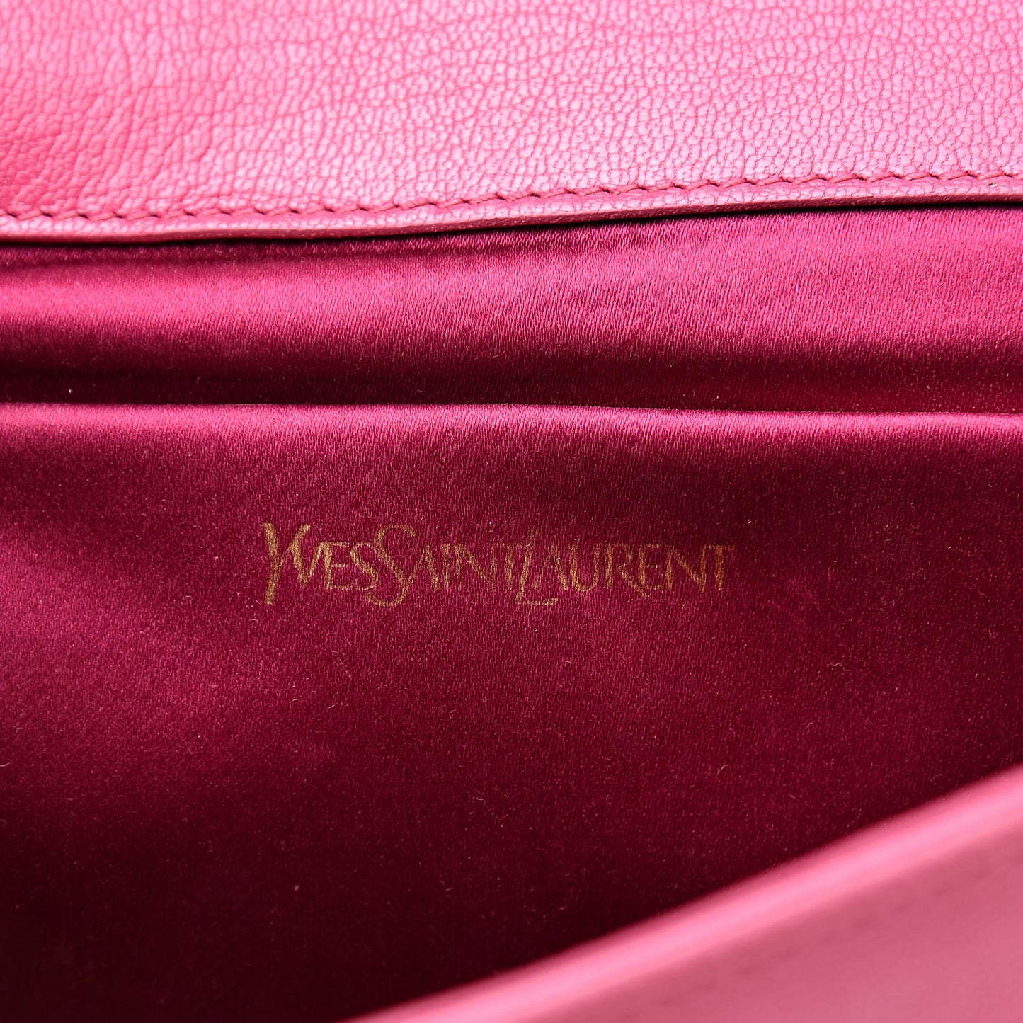 Goatskin Monogram Large Belle De Jour Clutch Lipstick Fuchsia