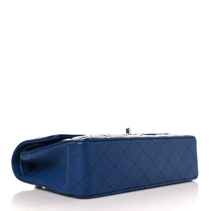 Chanel Caviar Quilted Medium Double Flap Dark Blue 4 of 9