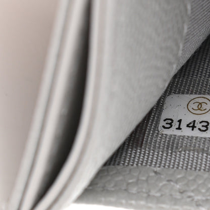 Chanel Caviar Quilted Card Holder Grey 8 of 8