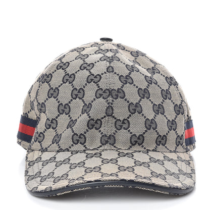 Gucci Monogram Web Baseball Hat XL Beige Blue 5 of 11