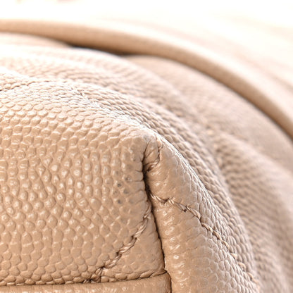 Chanel Caviar Quilted Rolled Up Tote Beige 10 of 13