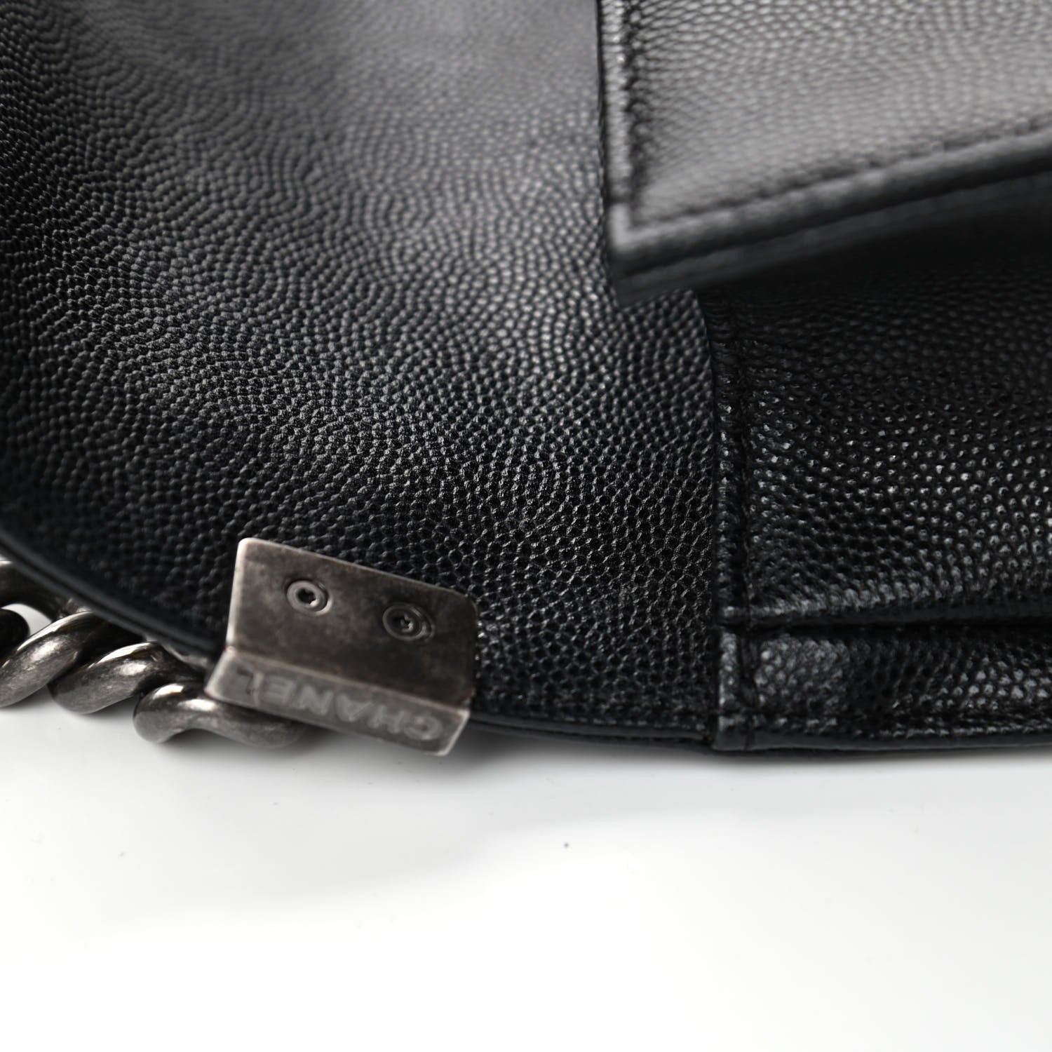 Chanel Caviar Chevron Quilted Small Boy Flap Black 6 of 6