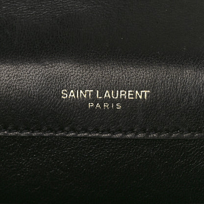 Saint Laurent Lambskin Matelasse Monogram Medium Vicky Chain Bag Black 6 of 10