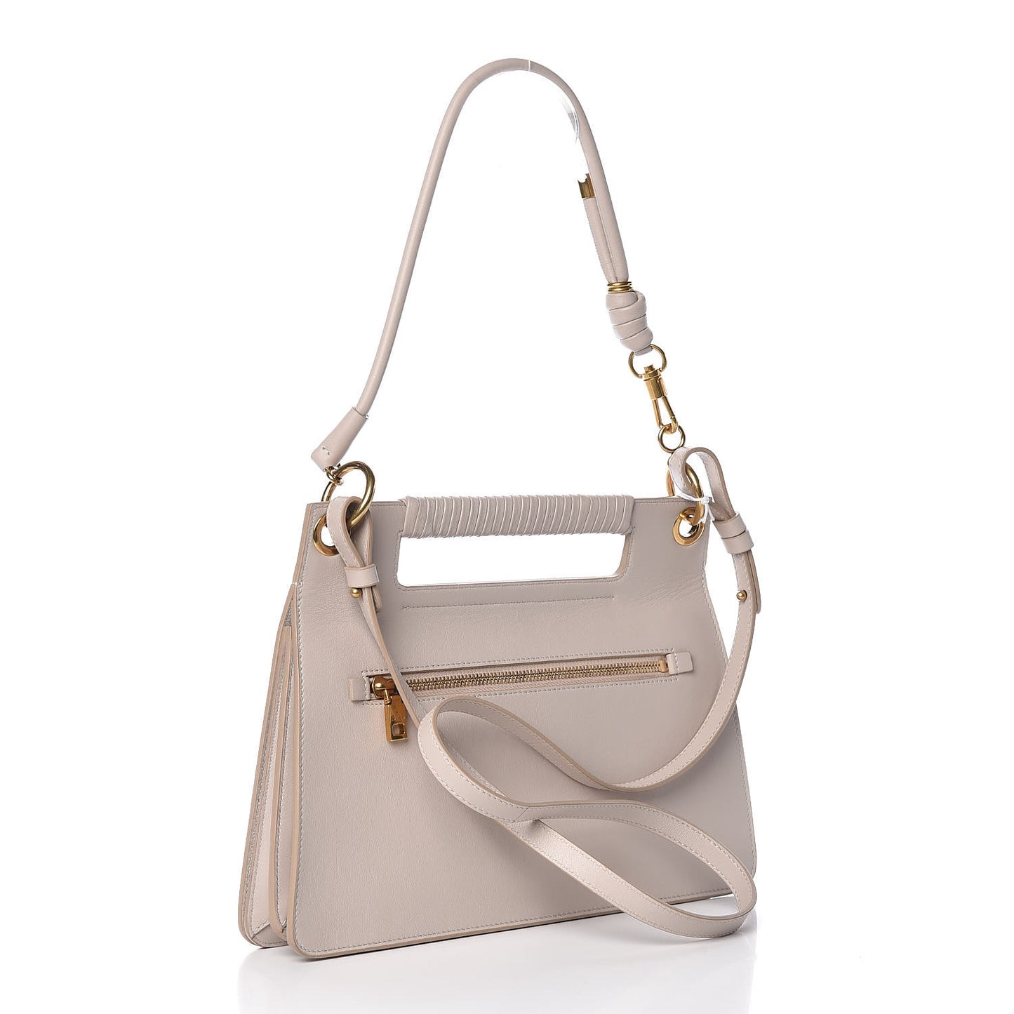 Calfskin Medium Whip Top Handle Crossbody Natural