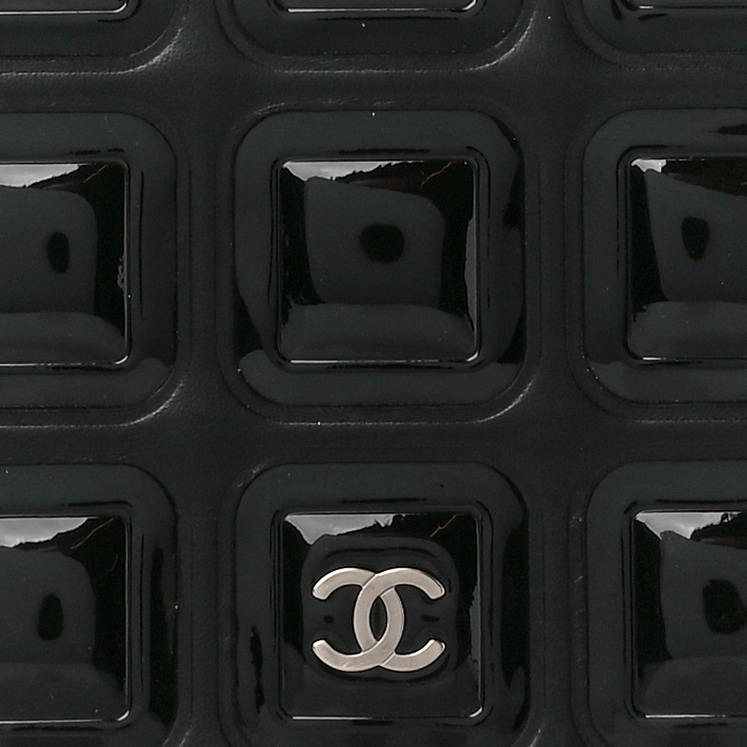 Chanel Lambskin Patent Cube CC Flap Black 8 of 11