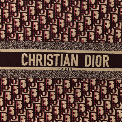 Christian Dior Oblique Large Book Tote Burgundy Multicolor 8 of 10