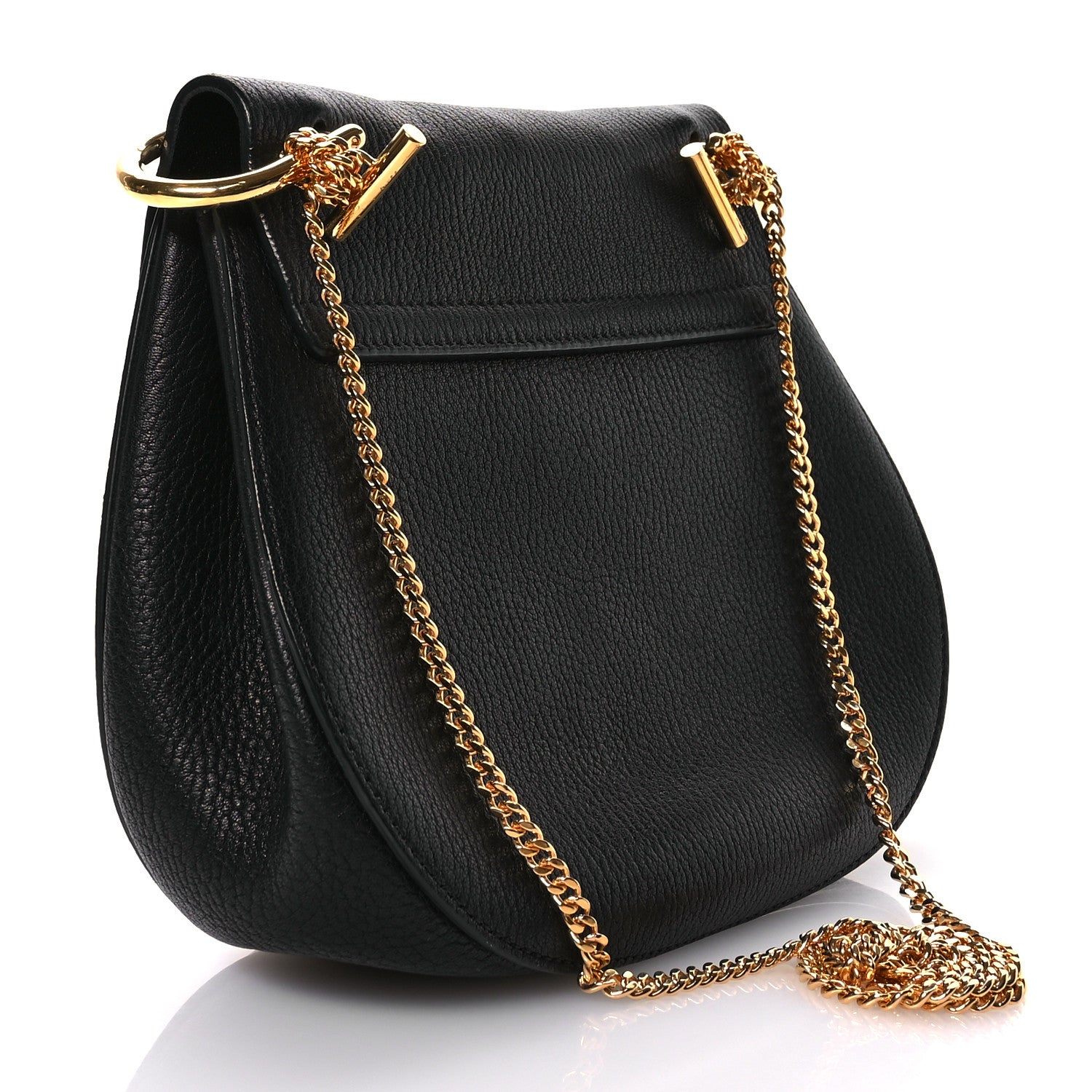 Chloe Grained Lambskin Drew Shoulder Bag Black 4 of 11