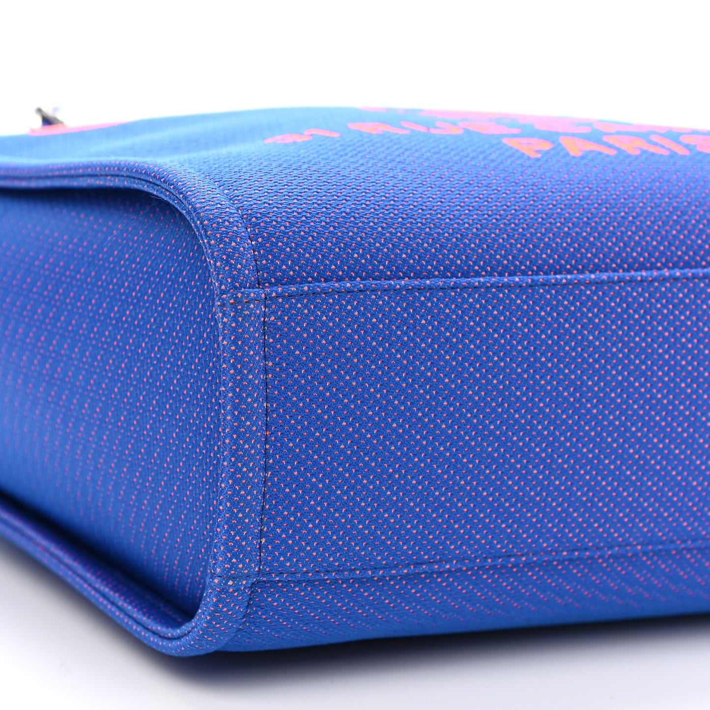 Mixed Fibers Mini Deauville Tote Blue Orange