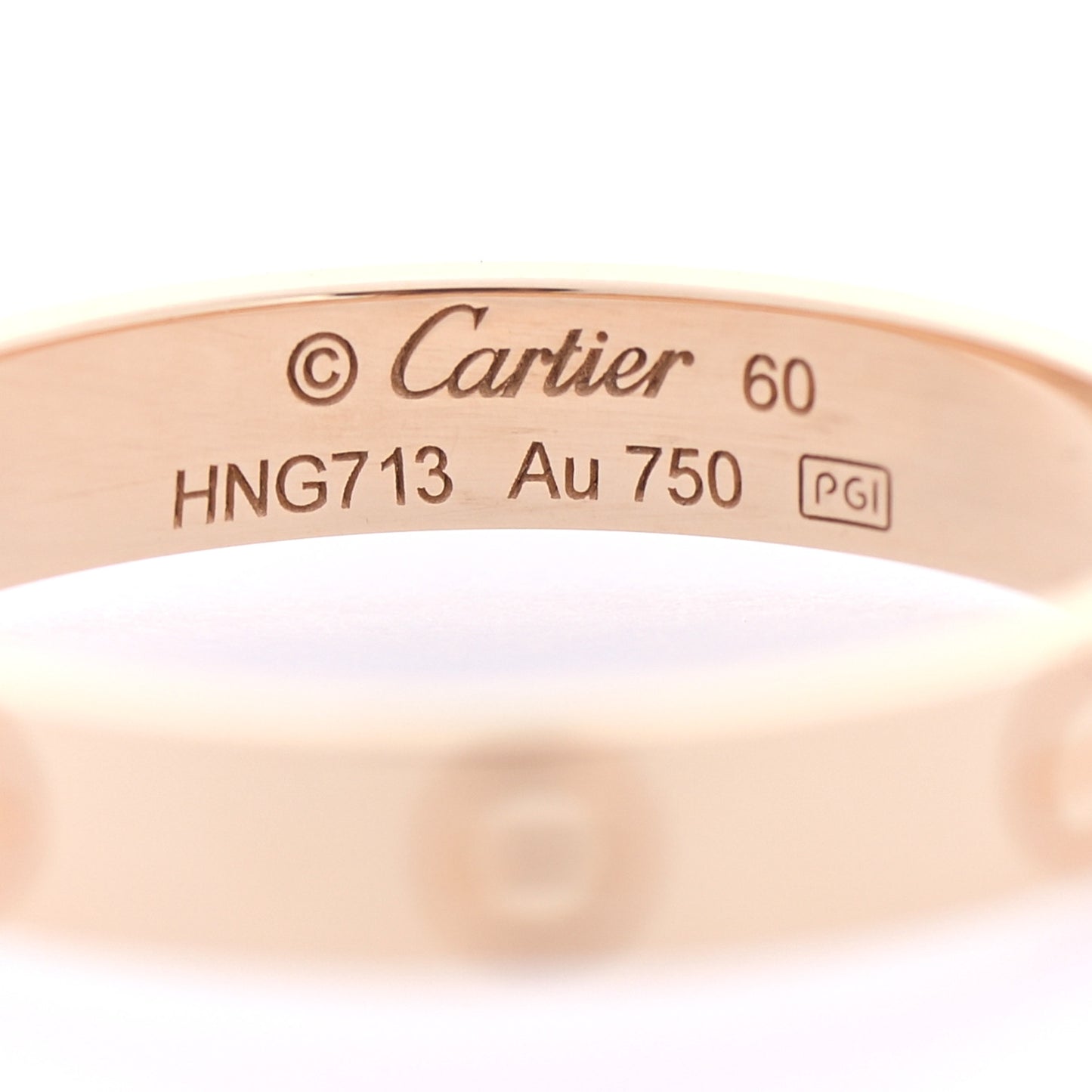 18K Yellow Gold 3.5mm LOVE Wedding Band Ring 60 9.25