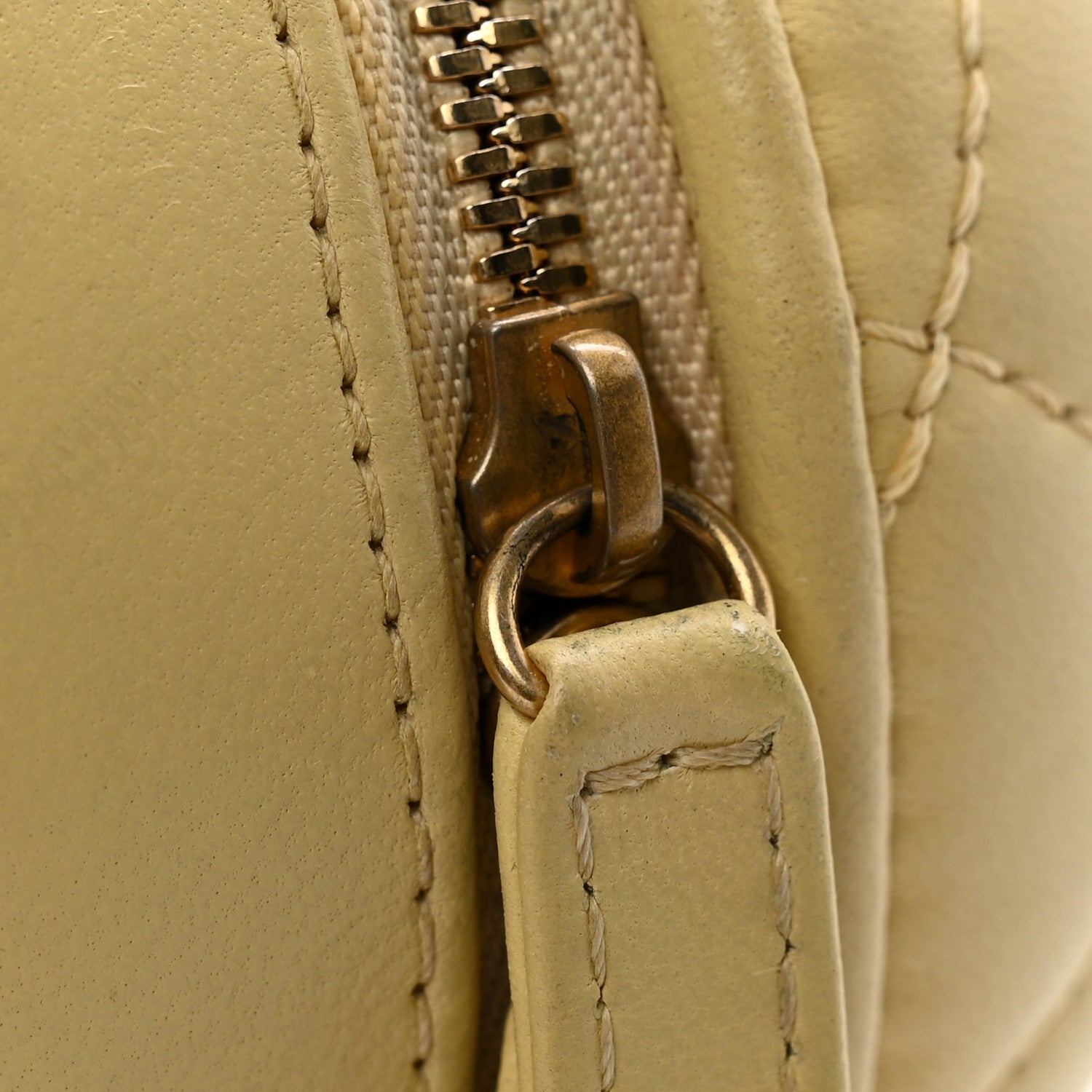 Chanel Lambskin Quilted CC Bubble Vanity Case With Chain Light Yellow 11 of 12