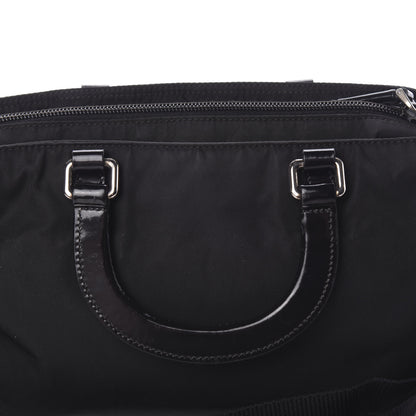 Prada Tessuto Nylon Spazzolato Logo Tote Black 10 of 11