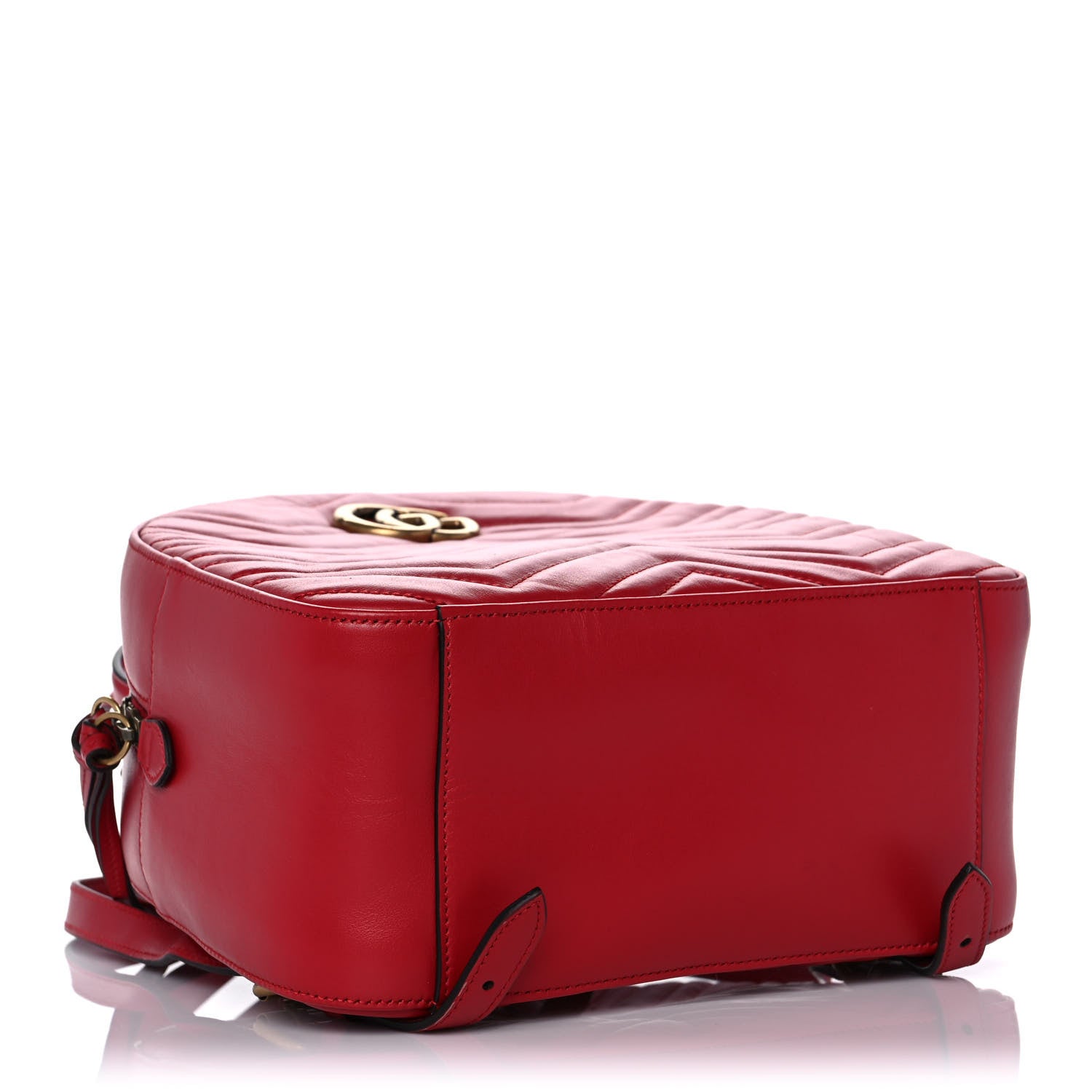 Gucci Calfskin Matelasse GG Marmont Dome Backpack Hibiscus Red 4 of 13