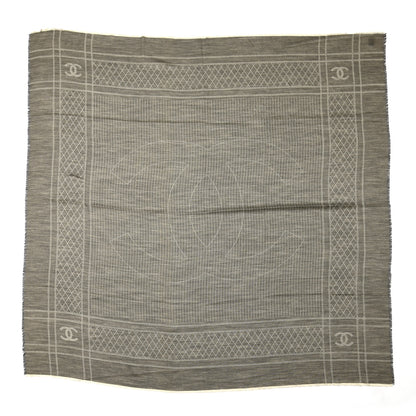 Chanel Cashmere CC Diamond Scarf Grey 1 of 5
