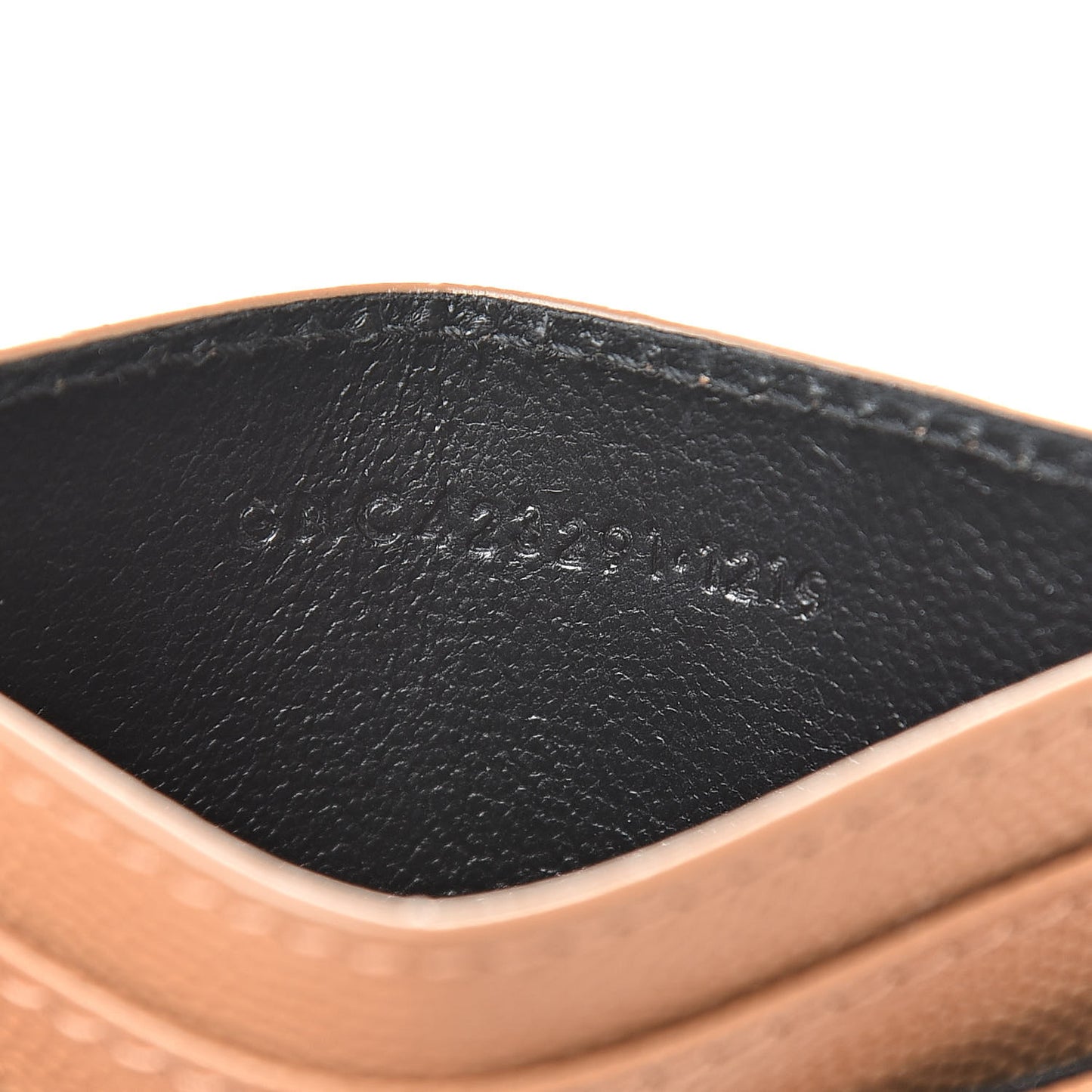Grain De Poudre Matelasse Chevron Monogram Credit Card Case Cork