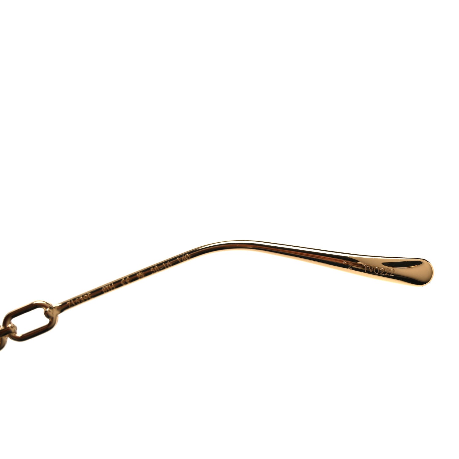Louis Vuitton Metal My LV Chain Pilot Sunglasses Z1539E Gold 6 of 9
