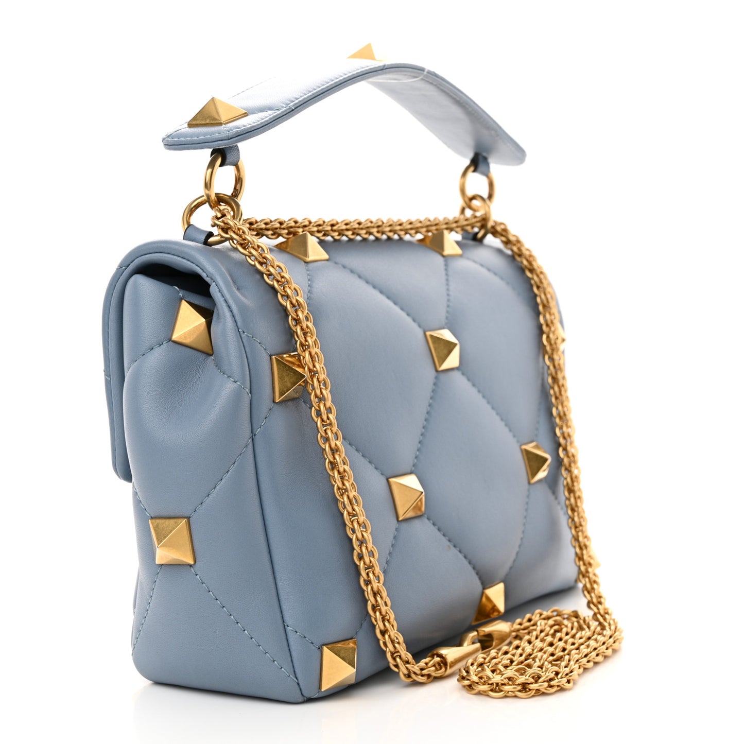 Nappa Large Roman Stud Shoulder Bag Niagara