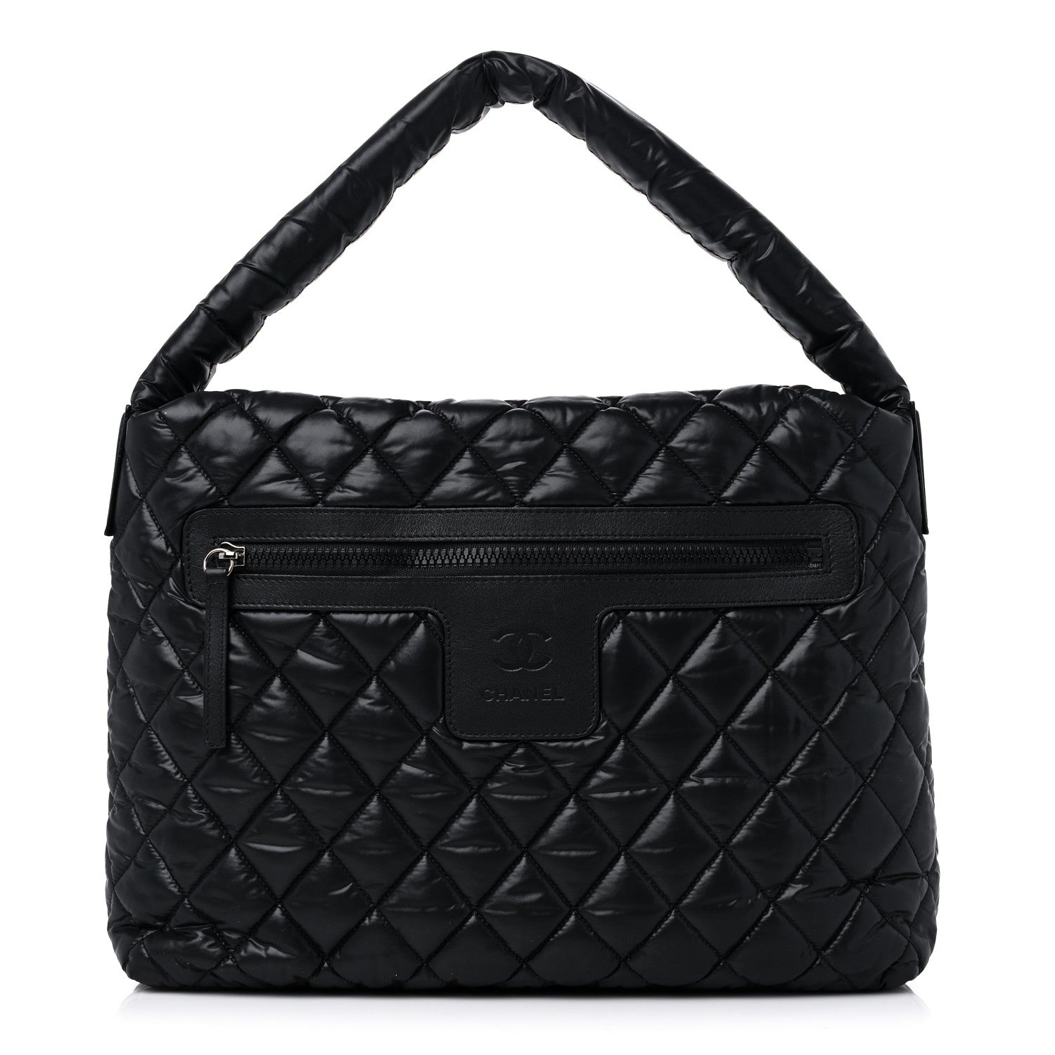 Chanel Nylon Quilted Coco Cocoon Hobo Black 1 of 9