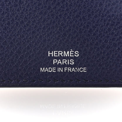 Hermes Epsom Evercalf Evercolor Sombrero Les Petits Chevaux Card Holder Bleu Encre Indigo 7 of 7