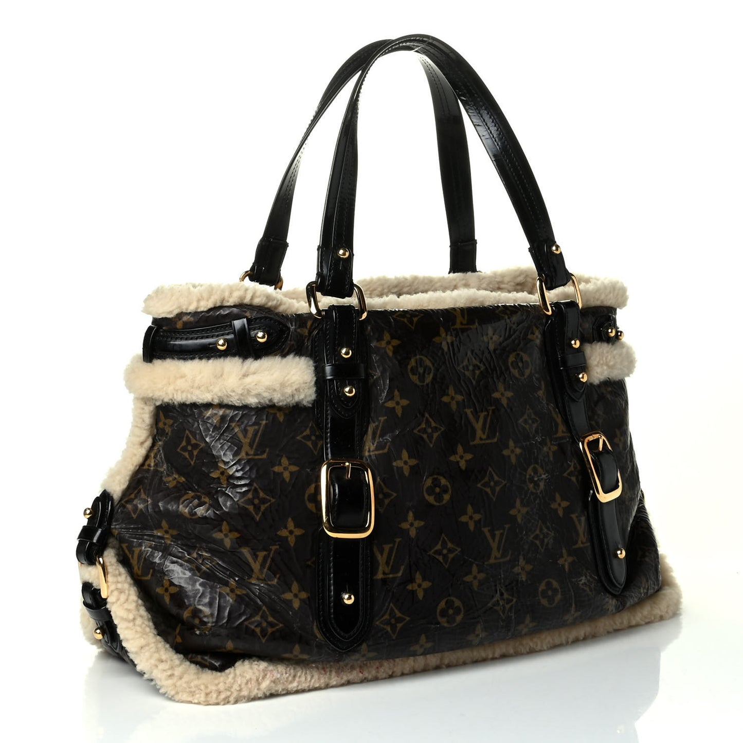Patent Monogram Shearling Sac Thunder