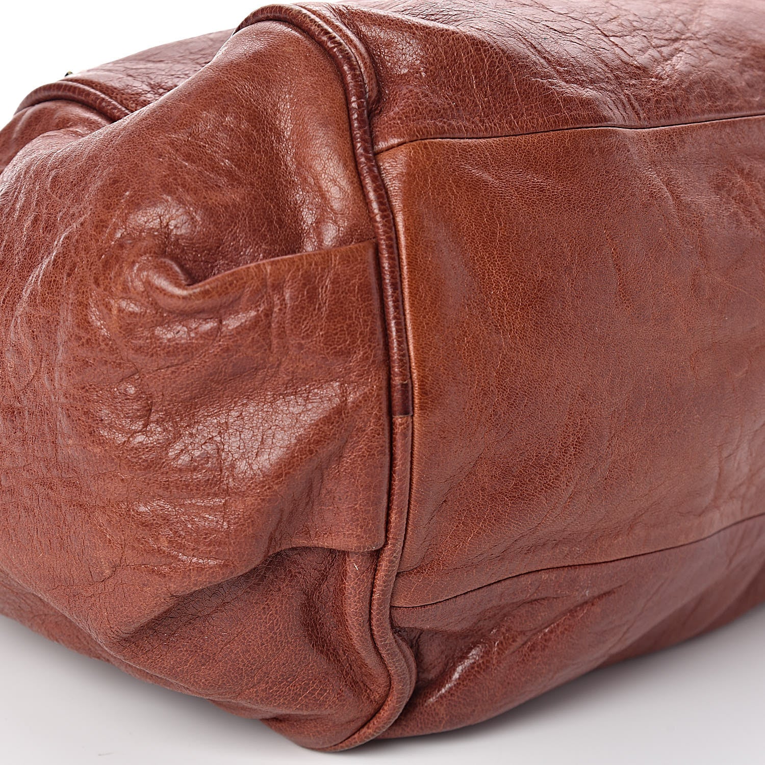 Chloe Tumbled Lambskin Medium Ethel Satchel Nutmeg Moka 10 of 13
