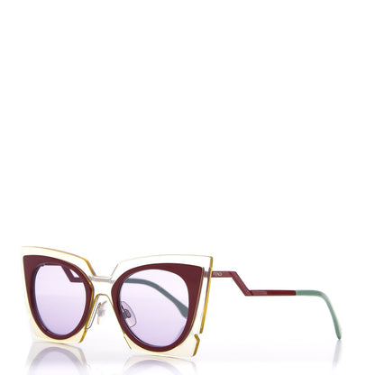 Fendi Cat Eye Orchidea Sunglasses FF 0117/S Red Green 1 of 6