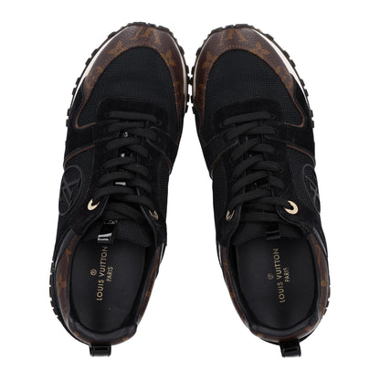 Louis Vuitton Suede Monogram Run Away Sneakers 37.5 Black 2 of 10