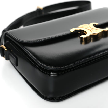 Celine Shiny Calfskin Medium Triomphe Black 7 of 9