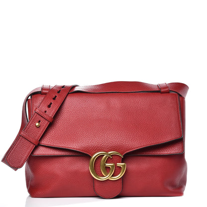 Gucci Cellarius Calfskin Large GG Marmont Shoulder Bag Vulcanic Red 1 of 16