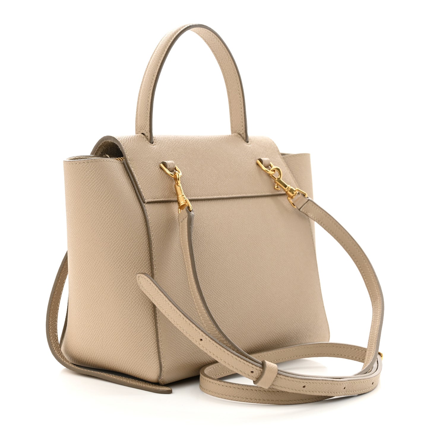 Grained Calfskin Nano Belt Bag Light Taupe