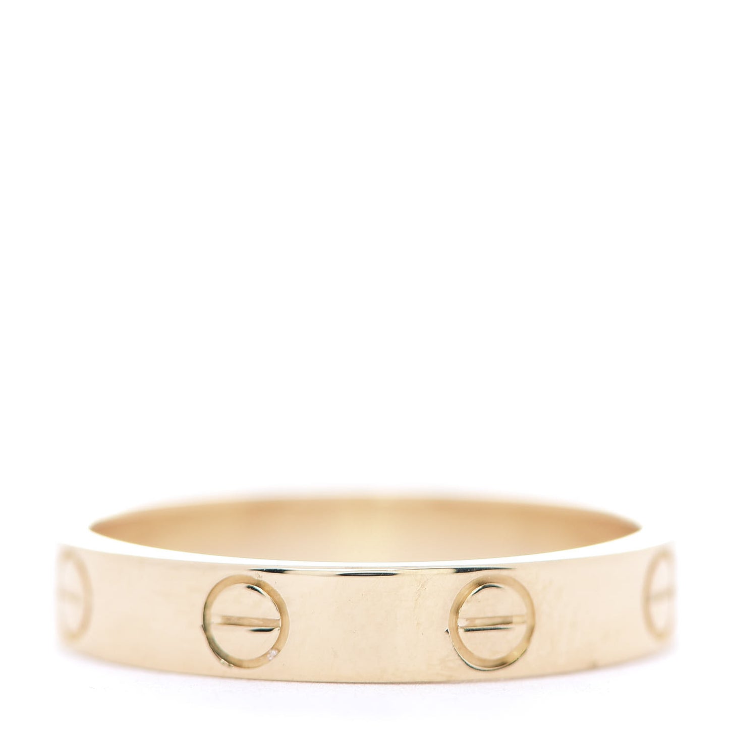 18K Yellow Gold 3.5mm LOVE Wedding Band Ring 55 7.25