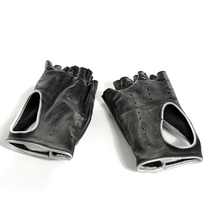 Chanel Lambskin Fingerless CC Gloves Black 7 2 of 5